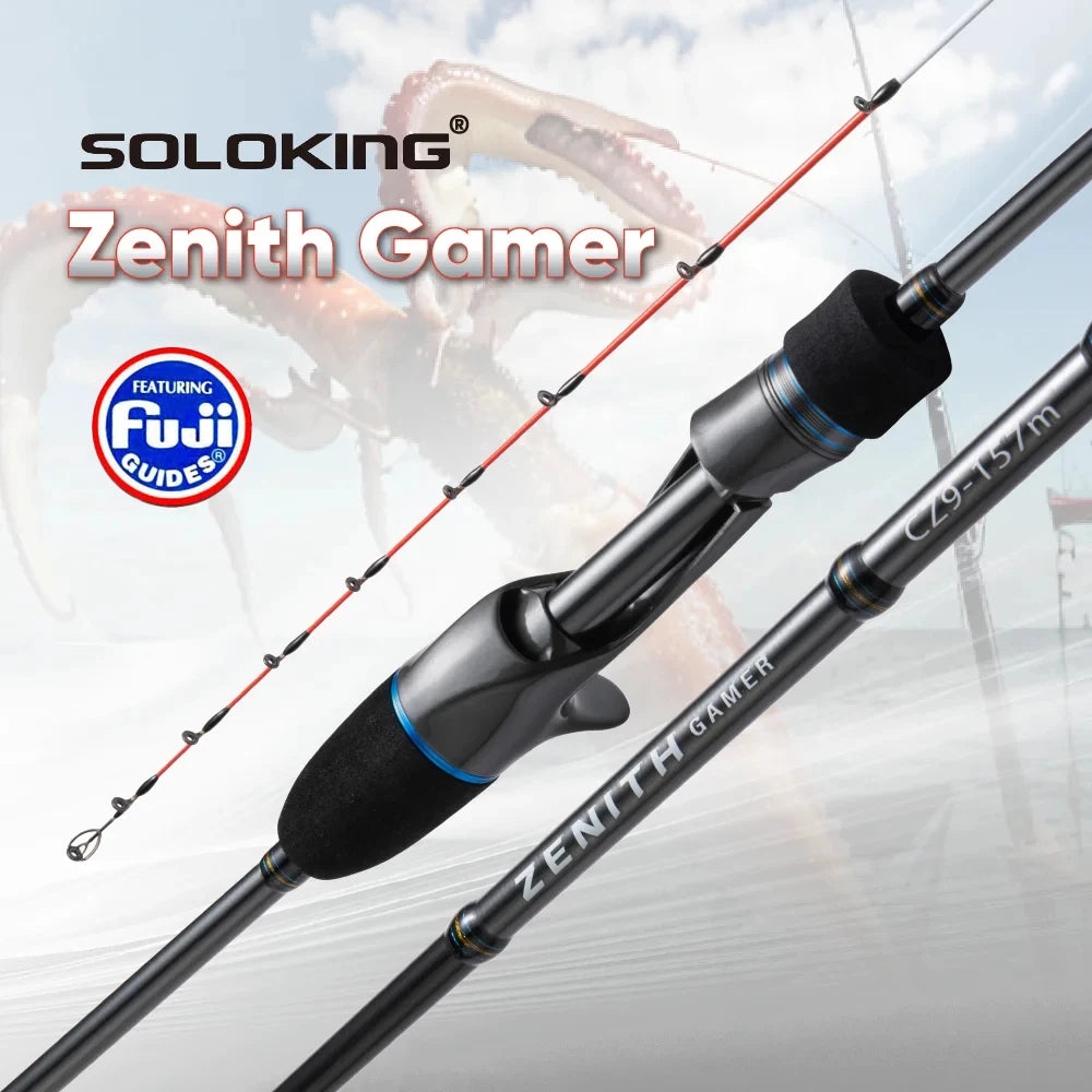 Zenith Gamer Fishing Rod 1.57M MH Fast Casting Jigging Rod for Squid Cuttlefish Octopus Titanium Tip Boat Fishing Rod
