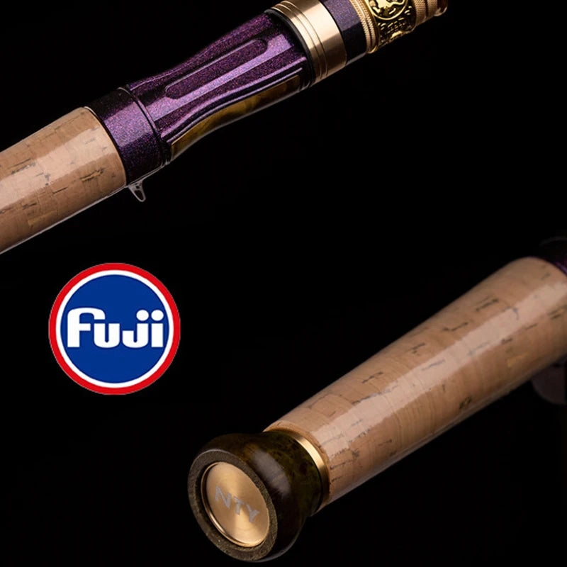 FUJI Fishing Rod Casting Spinning Fishing Rod Portable 4 Section Ultra-Soft Micro-Object 1.4M XUL Slow-Adjusted Catapult Pole