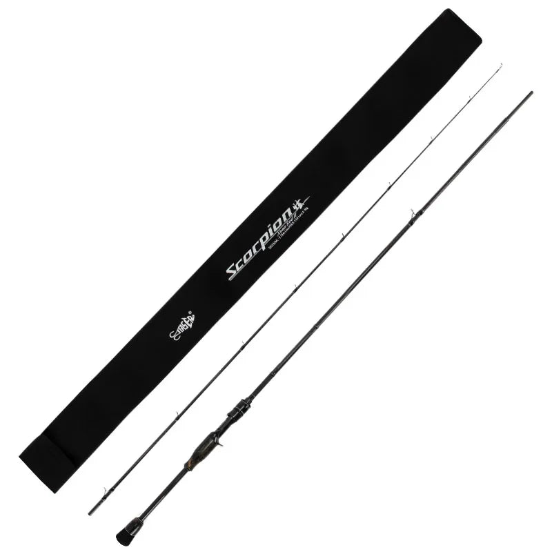 TEASER 1.98M-2.28M Spinning Casting Fishing Rod Ultralight Carbon Fiber Rod Pole 2 Section Fuji Part Fishing Pole Fishing Tackle