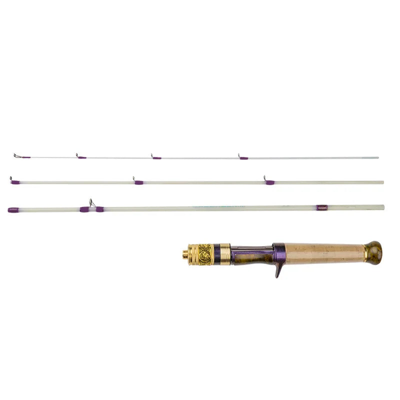 FUJI Fishing Rod Casting Spinning Fishing Rod Portable 4 Section Ultra-Soft Micro-Object 1.4M XUL Slow-Adjusted Catapult Pole