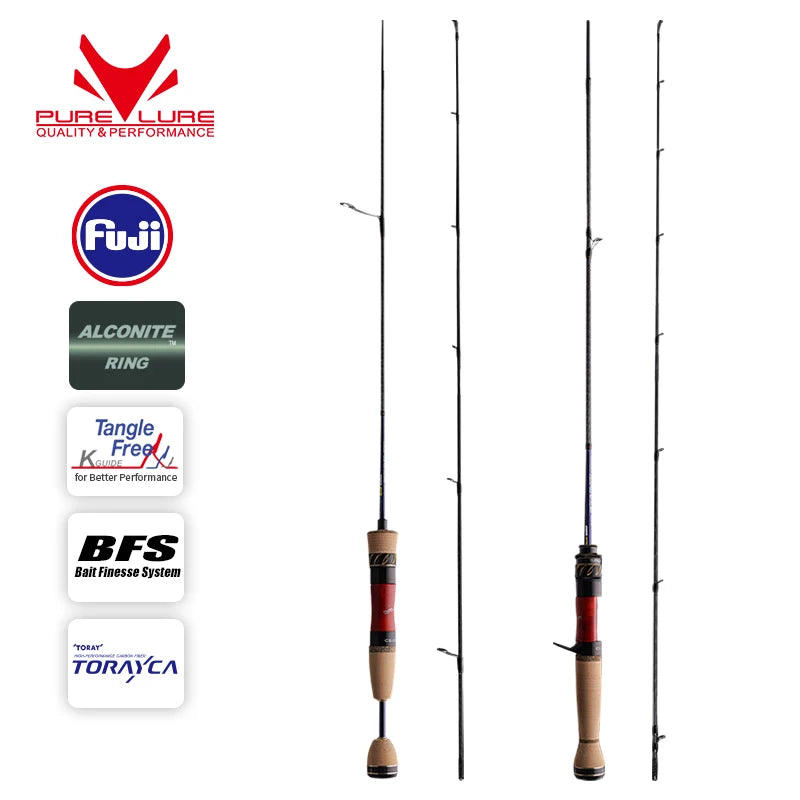 PURELURE CREEK DANCE Trout Rod BFS Fishing Casting UL Spinning Light Travel Rod Stream Ejection Rod Fuji Alconite Ring Perch