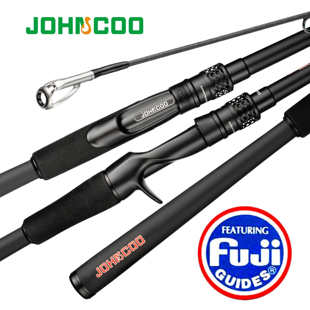 Spinning Casting Fishing Rod 1.95M 2.1M L ML M Action Ultra Light Extra Fast Fuji Rings and Reel Seat for Bass Pike Trout