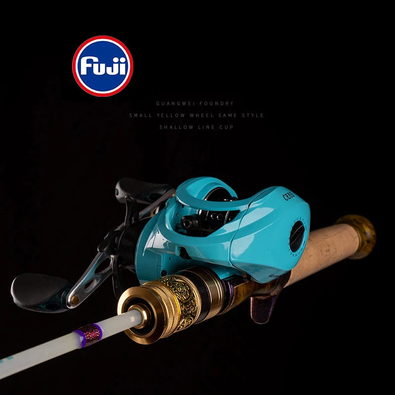 FUJI Fishing Rod Casting Spinning Fishing Rod Portable 4 Section Ultra-Soft Micro-Object 1.4M XUL Slow-Adjusted Catapult Pole