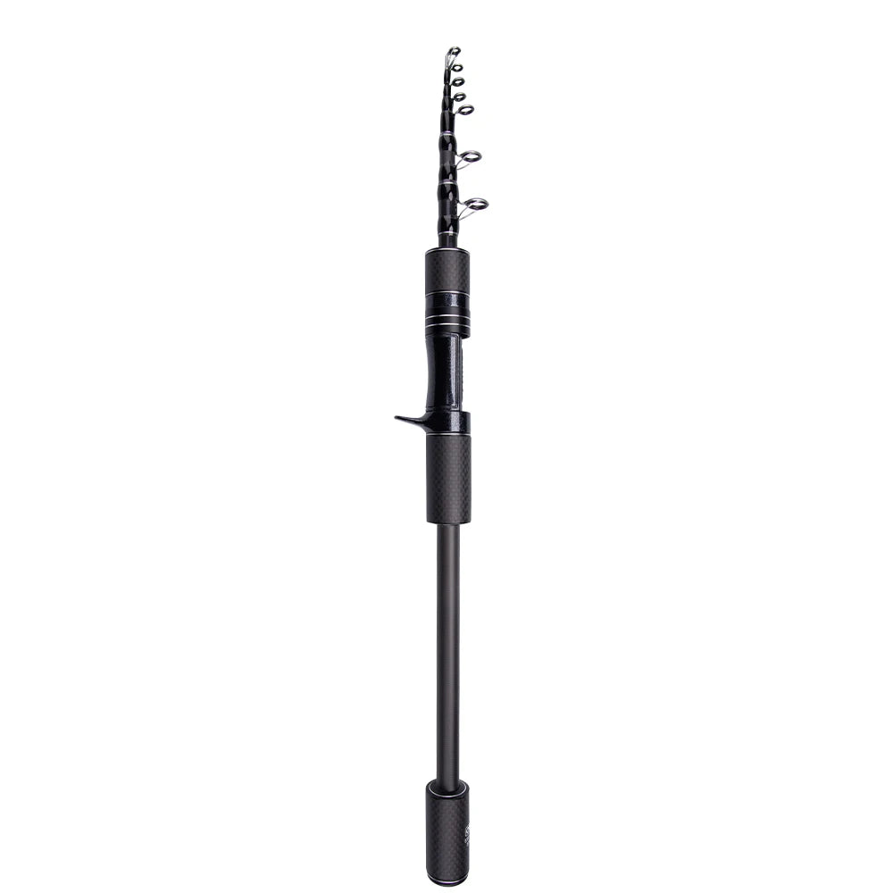 Portable Telescopic Fishing Rod 2.1M 2.4M ML Carbon Fiber FUJI O GUIDE Spinning Casting Fishing Rod