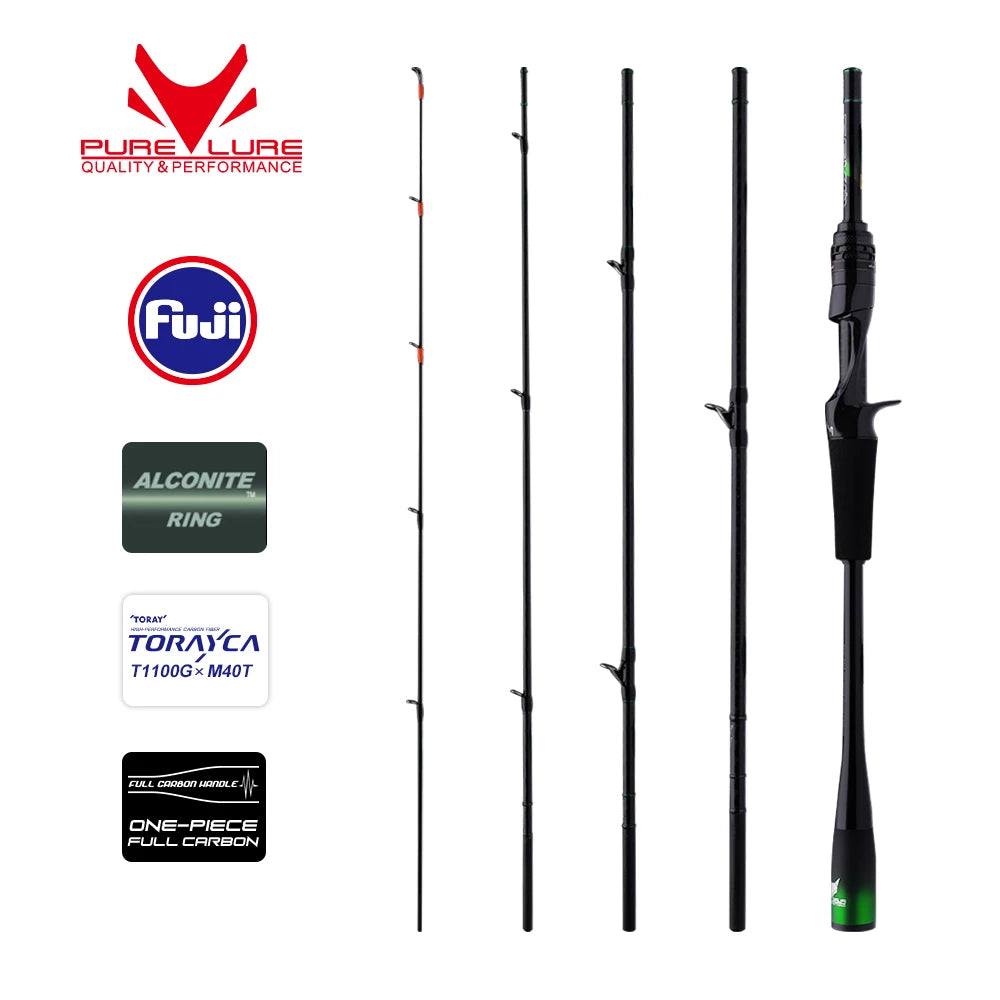 PURELURE ZERO Small Bait Light High Carbon Long Throwing Rod Rock Fishing Spinning Trout Rod BFS Fishing Casting UL Stream Bass