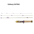 FUJI Fishing Rod Casting Spinning Fishing Rod Portable 4 Section Ultra-Soft Micro-Object 1.4M XUL Slow-Adjusted Catapult Pole