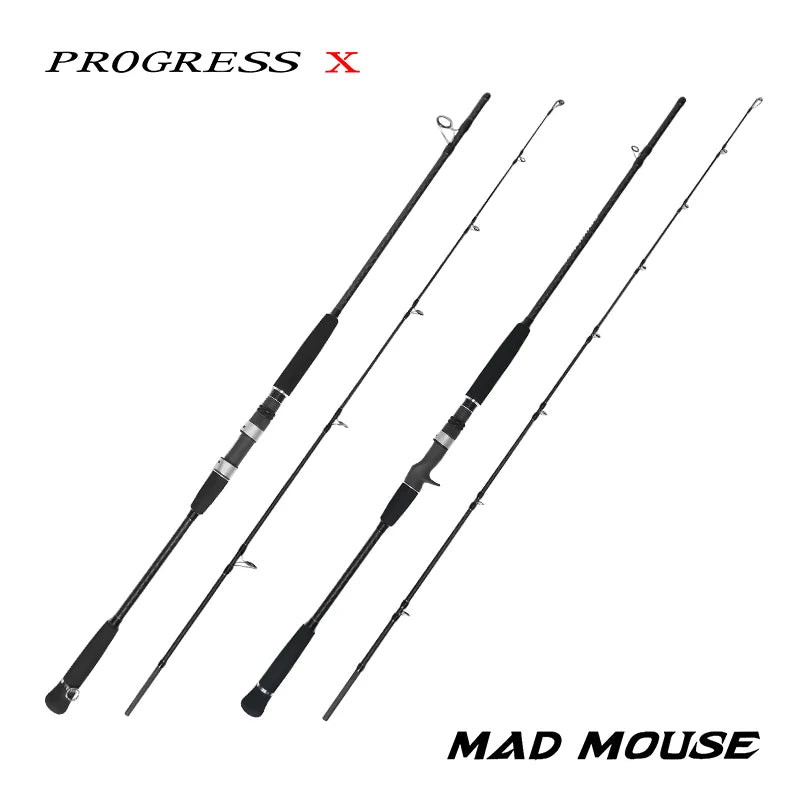 New MADMOUSE Japan Fuji Parts Boat Rod Progress X 2.1/2.4M 15Kgs Offshore Rod Spinning/Casting Jigging Rod Ocean Fishing Rod