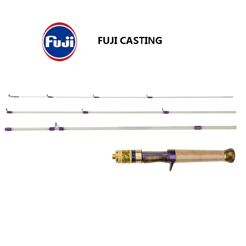 FUJI Fishing Rod Casting Spinning Fishing Rod Portable 4 Section Ultra-Soft Micro-Object 1.4M XUL Slow-Adjusted Catapult Pole