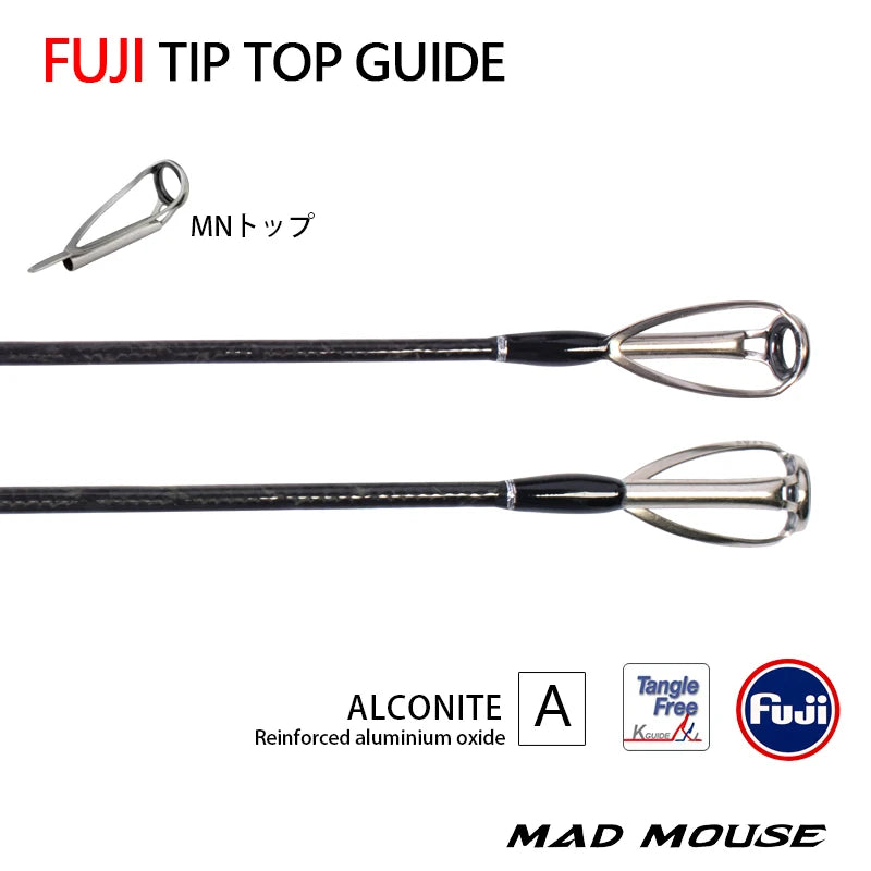 MADMOUSE Japan Full Fuji Parts Slow Jigging Rod 6"3 Jig Weight 80-350G 15Kgs Shipping/Casting Boat Rod Slatwater Fishing Rod