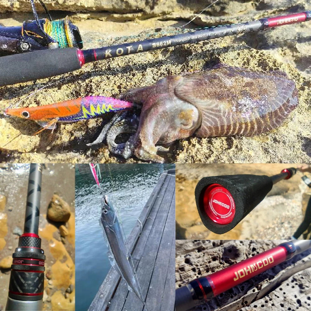 2.59M ML M Egging Fishing Rod with Fuji Rings Inshore  Kota Egi Rod for Squid Fast Action 1.8-3.5# Inshore Egging Rod