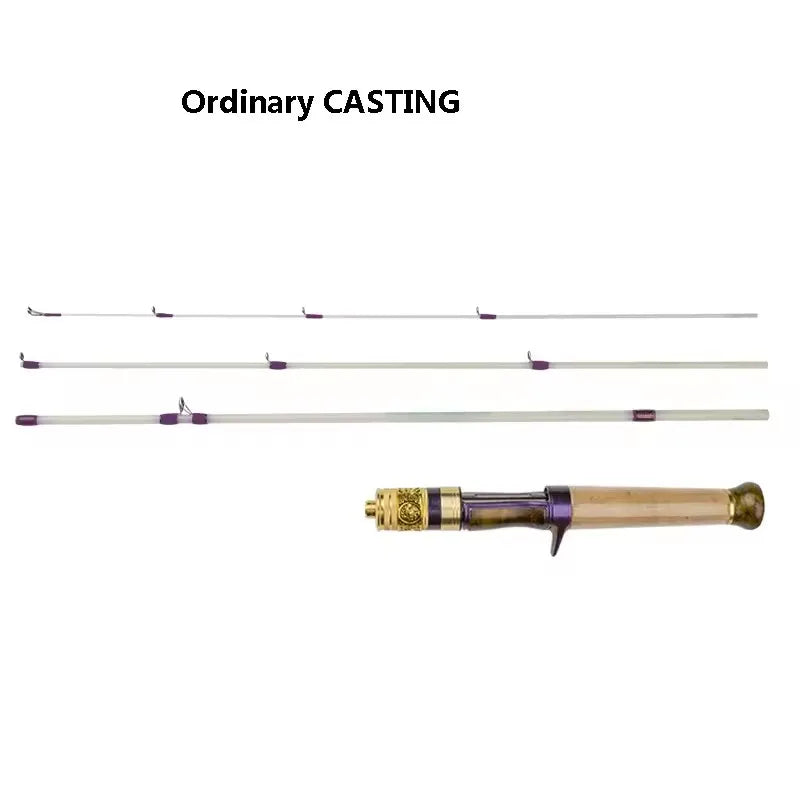FUJI Fishing Rod Casting Spinning Fishing Rod Portable 4 Section Ultra-Soft Micro-Object 1.4M XUL Slow-Adjusted Catapult Pole